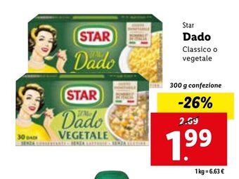 Lidl Star Dado 300 g confezione offerta
