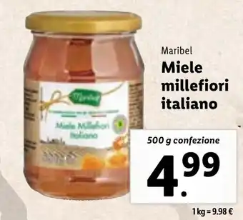 Lidl Maribel Miele Millefiori Italiano 500 g confezione offerta