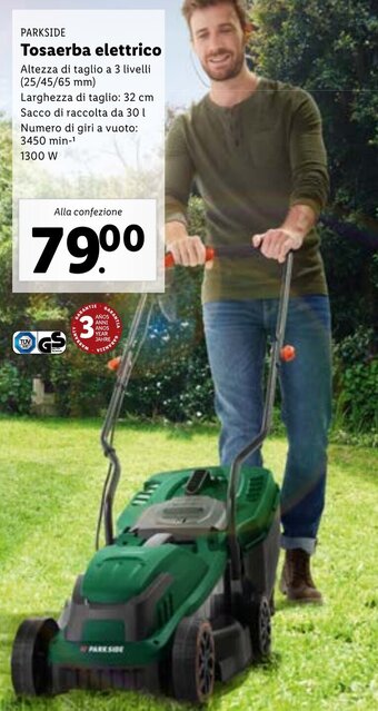 Lidl Parkside Tosaerba Elettrico offerta