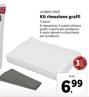 Lidl Ultimate Speed Kit Rimozione Graffi 11 pezzi offerta