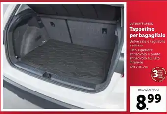 Lidl Ultimate Speed Tappetino Per Bagagliaio 120 x 80 cm offerta