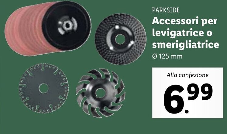 Offerta Parkside Accessori Per Levigatrice o Smerigliatrice Ø 125 mm