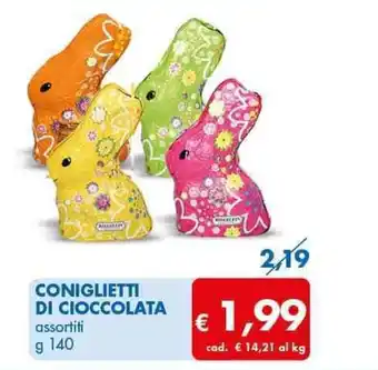 MD Discount Coniglietti di Cioccolata g 140 offerta