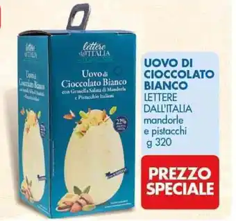 Lettere Dall'Italia Uovo di Cioccolato Bianco g 320