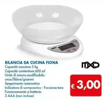 MD Discount MXD Bilancia Da Cucina Fiona offerta