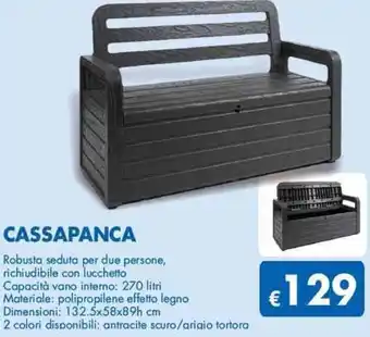 Cassapanca 132.5x58x89h cm
