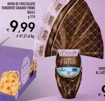 Bennet Bauli Uovo Di Cioccolato Fondente Grandi Firme g 210 offerta