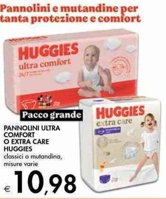 Bennet Huggies Pannolini Ultra Comfort o Extra Care offerta