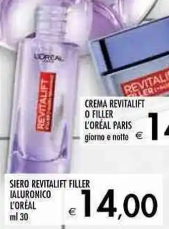 L'Oréal Siero Revitalift Filler Laluronico ml 30