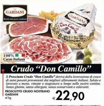 Bennet Gardani Prosciutto Crudo Nostrano offerta