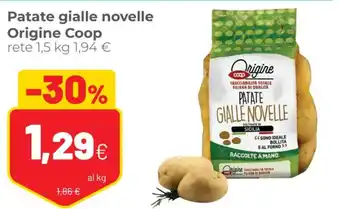Coop Origine Coop Patate Gialle Novelle Rete 1,5 kg offerta