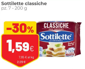 Coop Sottilette Classiche pz. 7 - 200 g offerta