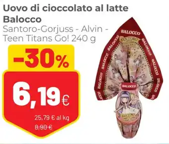 Coop Balocco Uovo di Cioccolato Al Latte 240 g offerta