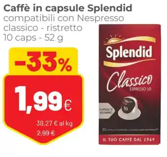 Coop Splendid Caffè in Capsule 10 caps - 52 g offerta