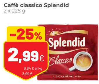 Coop Splendid Caffè Classico 2 x 225 g offerta