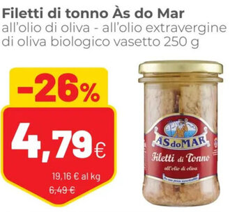Coop Às do Mar Filetti di Tonno 250 g offerta
