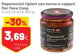Coop Fior Fiore Coop Peperoncini Ripieni Con Tonno e Capperi 280 g offerta