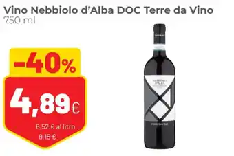 Coop Terra da Vino Vino Nebbiolo D'Alba DOC 750 ml offerta