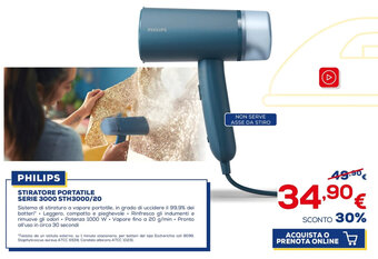 Euronics Philips Stiratore Portatile Serie 3000 STH3000/20 offerta