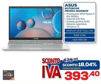 Euronics Asus Notebook M515DA-BQ1582W offerta