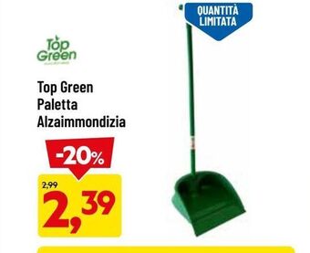 DPiù Top green paletta alzaimmondizia offerta