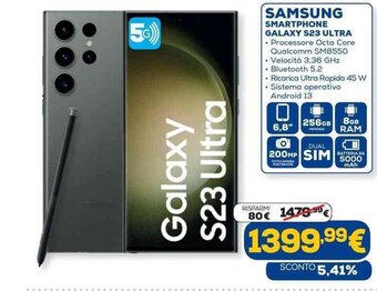 Euronics Samsung Smartphone Galaxy S23 Ultra offerta