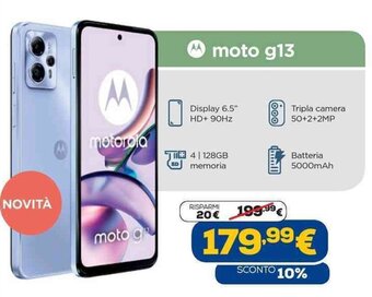 Euronics motorola moto g13 offerta