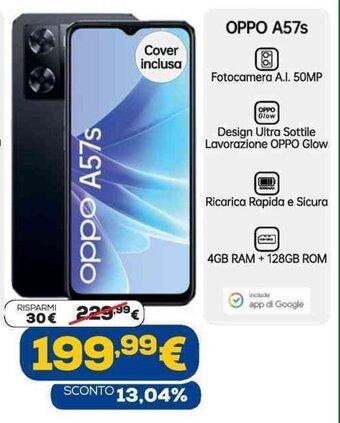 Euronics Oppo A57s offerta