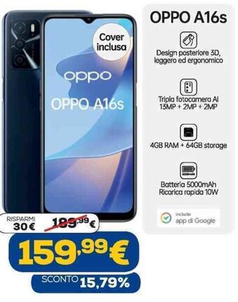 Euronics Oppo A16s offerta