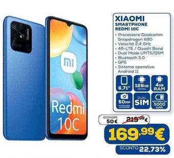 Euronics Xiaomi Smartphone Redmi 10C offerta