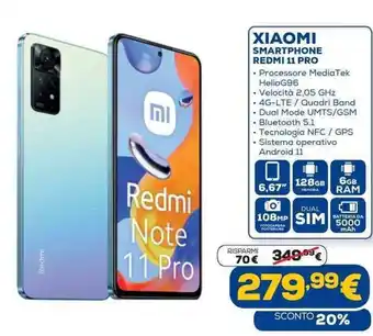 Euronics Xiaomi Smartphone Redmi 11 Pro offerta