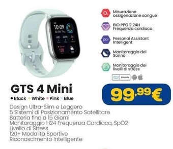 Euronics amazfit GTS 4 Mini offerta