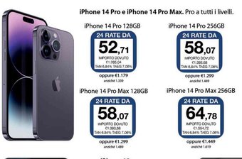 Euronics Apple iPhone 14 Pro 128GB offerta