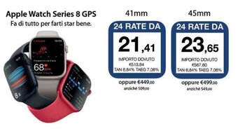 Euronics Apple Watch Series 8 GPS 45mm offerta