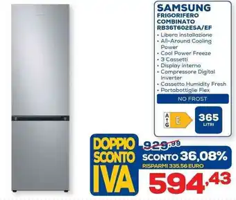 Euronics Samsung Frigorifero Combinato RB36T602ESA/EF offerta