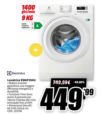 Electrolux Lavatrice EW6F594U