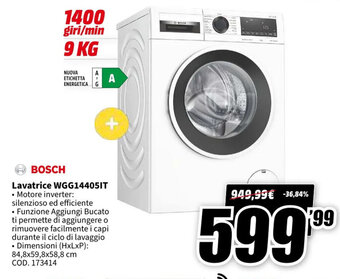Bosch Lavatrice WGG14405IT