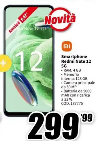 MediaWorld mi Smartphone Redmi Note 12 Pro 5G offerta