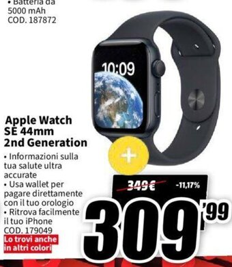 MediaWorld Apple Watch SE 44mm 2nd Generation offerta