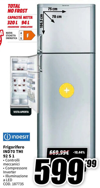 Indesit Frigorifero IND70 TMI 92 S 1