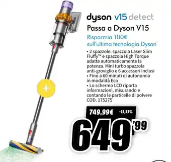 MediaWorld dyson v15 detect Passa offerta