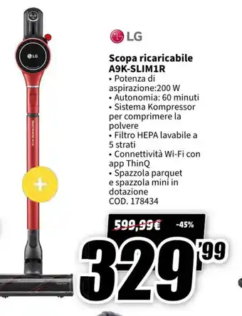 LG Scopa ricaricabile A9K-SLIM1R
