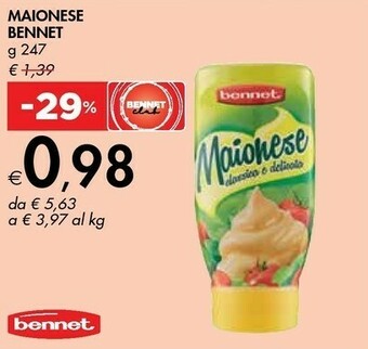 Bennet Bennet - Maionese Classica Delicata 247 G(ml) offerta