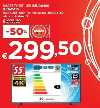 Bennet Thomson 55UG6400 TV 139,7 Cm (55") 4K Ultra HD Smart TV Wi-Fi Nero offerta