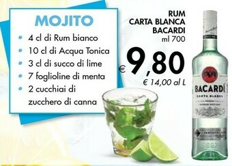 Bacardi Rum Carta Blanca