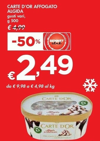 Bennet Algida Carte D'Or Affogato Al Cioccolato 500 G(ml) offerta