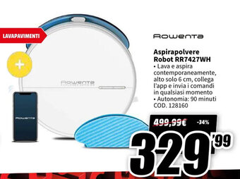 MediaWorld Rowenta Aspirapolvere Robot RR7427WH offerta