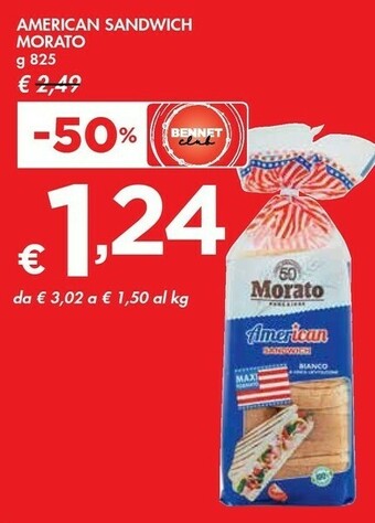 Bennet Morato Pane & Idee - American Sandwich Classico 825 G(ml) offerta