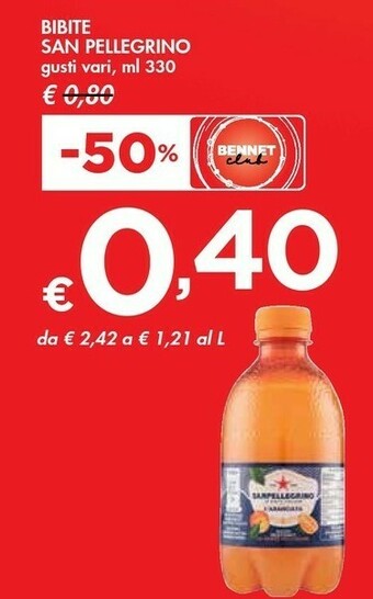 Bennet San Pellegrino Aranciata Amara 330 G(ml) offerta