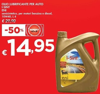 Bennet Eni Olio Lubrificante Per Auto I-Sint offerta
